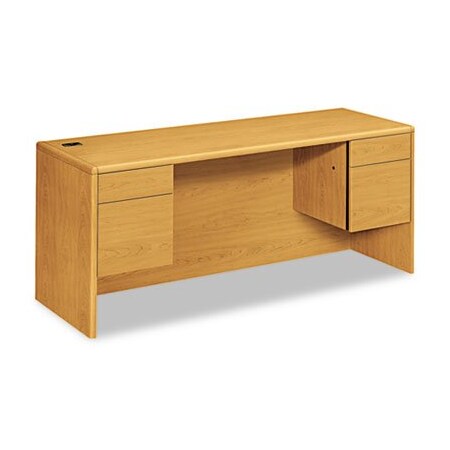 Hon HON, 10700 KNEESPACE CREDENZA, 3/4 HEIGHT PEDESTALS, 72W X 24D X 29.5H, HARVEST 10743CC